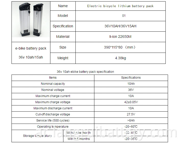 EBike 36V 10ah Li Ion 22650 Battery